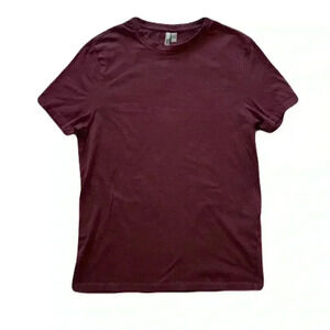 Women's ASOS Short Sleeve Maroon T Shirt Casual Lightweight